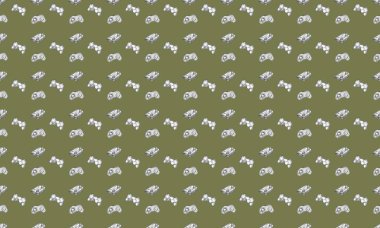 Farklı aksesuarlara sahip renkli arkaplan