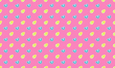 Farklı aksesuarlara sahip renkli arkaplan