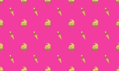 Farklı aksesuarlara sahip renkli arkaplan