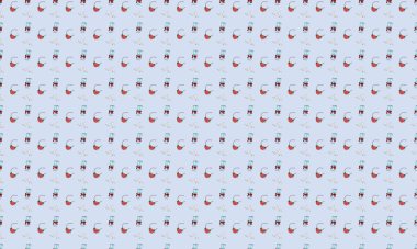 Farklı aksesuarlara sahip renkli arkaplan