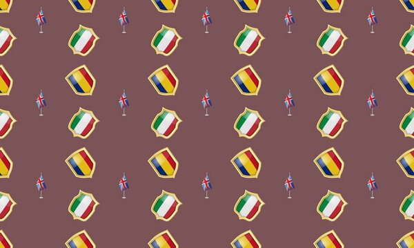 Цветной фон с различными аксессуарами