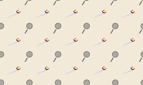 Colored background with different accessories