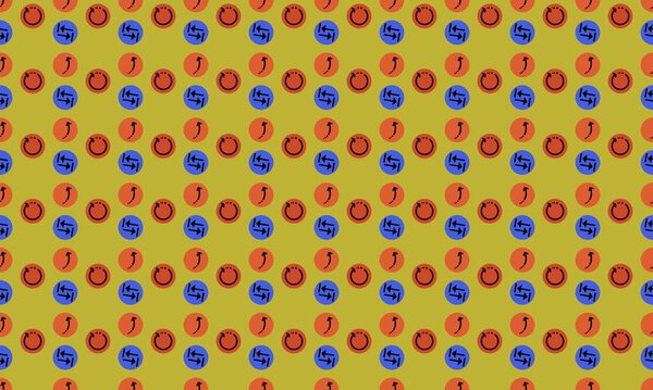 Colored background with different accessories