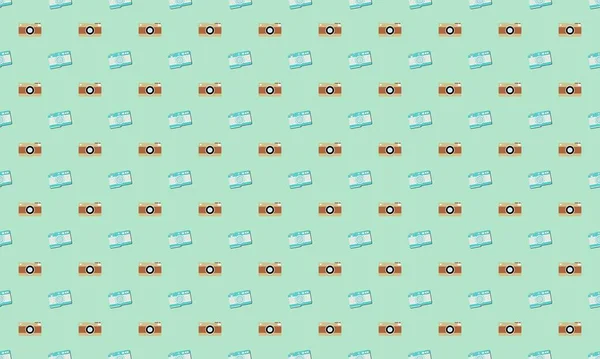 Farklı aksesuarlara sahip renkli arkaplan