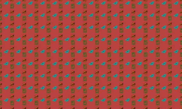 Farklı aksesuarlara sahip renkli arkaplan