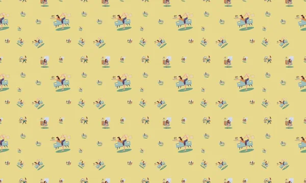 Farklı aksesuarlara sahip renkli arkaplan