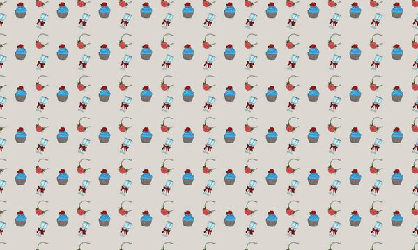 Colored background with different accessories