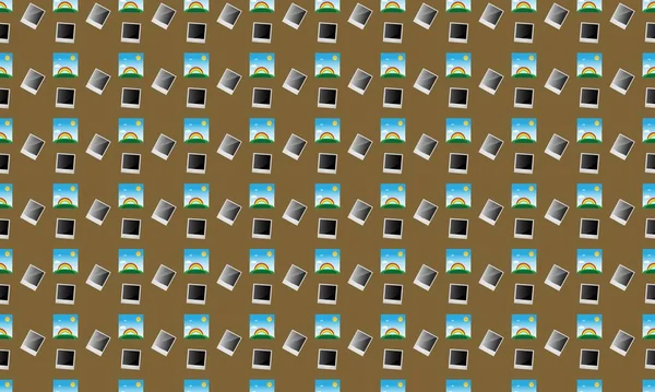 Farklı aksesuarlara sahip renkli arkaplan