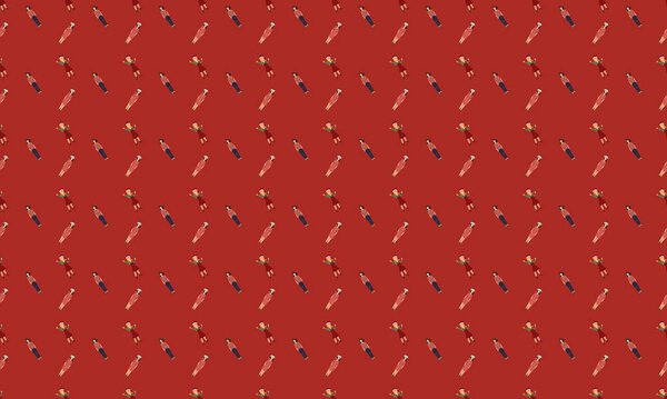 Цветной фон с различными аксессуарами