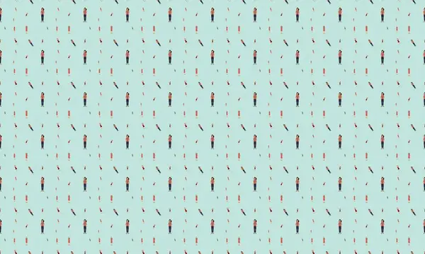 Farklı aksesuarlara sahip renkli arkaplan