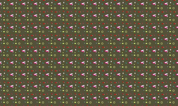 Farklı aksesuarlara sahip renkli arkaplan