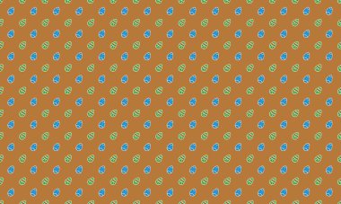 Farklı aksesuarlara sahip renkli arkaplan