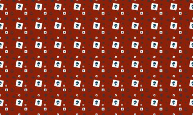 Farklı aksesuarlara sahip renkli arkaplan