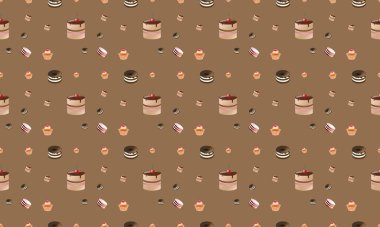 Farklı aksesuarlara sahip renkli arkaplan