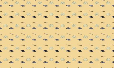 Farklı aksesuarlara sahip renkli arkaplan