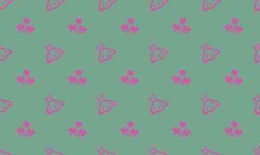 Farklı aksesuarlara sahip renkli arkaplan