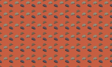 Farklı aksesuarlara sahip renkli arkaplan