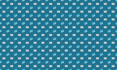 Farklı aksesuarlara sahip renkli arkaplan