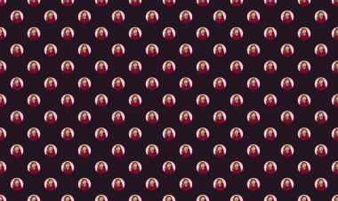 Farklı aksesuarlara sahip renkli arkaplan