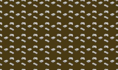 Farklı aksesuarlara sahip renkli arkaplan