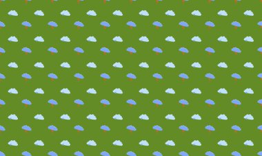 Farklı aksesuarlara sahip renkli arkaplan