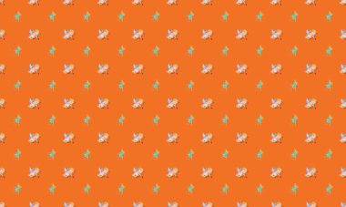 Farklı aksesuarlara sahip renkli arkaplan