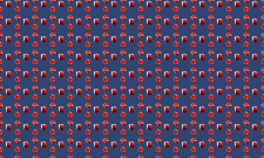 Farklı aksesuarlara sahip renkli arkaplan