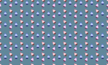 Farklı aksesuarlara sahip renkli arkaplan