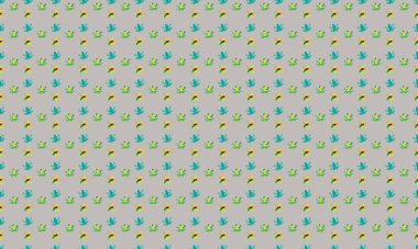 Farklı aksesuarlara sahip renkli arkaplan