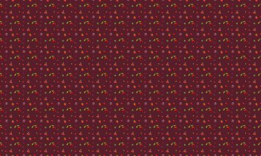 Farklı aksesuarlara sahip renkli arkaplan