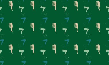 Farklı aksesuarlara sahip renkli arkaplan