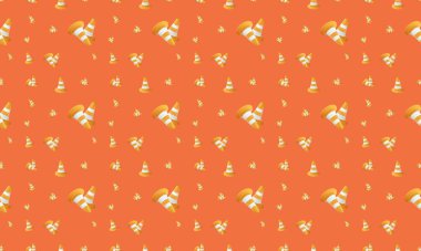 Farklı aksesuarlara sahip renkli arkaplan