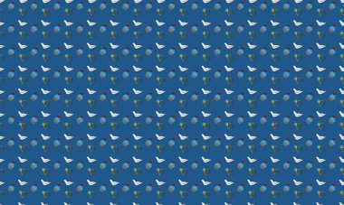 Farklı aksesuarlara sahip renkli arkaplan