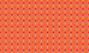 Farklı aksesuarlara sahip renkli arkaplan