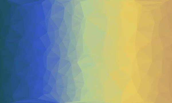 Fond polygonal abstrait avec motif bleu et jaune — Photo de stock