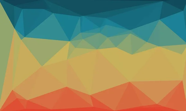 Vielfarbiger polygonaler Hintergrund in blauen, gelben und roten Farben — Stockfoto