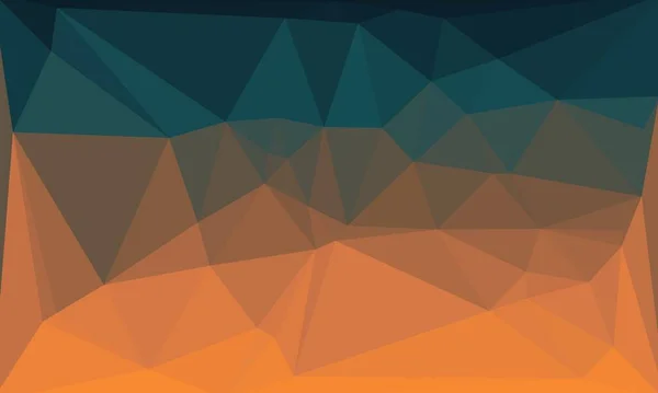 Fond polygonal minimal aux couleurs turquoise foncé et orange — Photo de stock