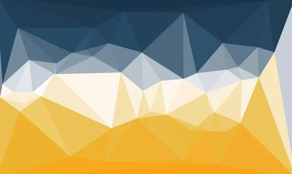 Minimal polygonal backdrop in blue, white and yellow colors — Stock Photo