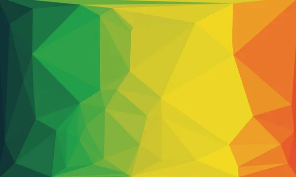 Futuristic polygonal background in green, yellow and orange colors — Stock Photo