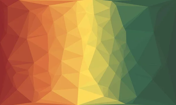 Cenário poligonal abstrato em cores verde, amarelo e vermelho — Fotografia de Stock
