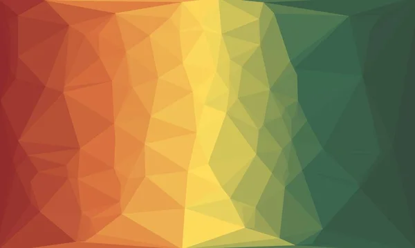 Abstract polygonal backdrop in green, yellow and red colors — Stock Photo