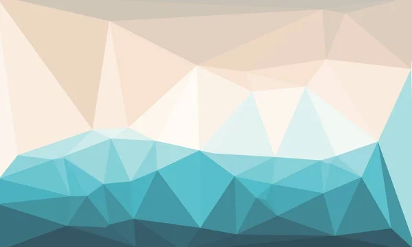 Fond polygonal minime aux couleurs beige et bleu — Photo de stock