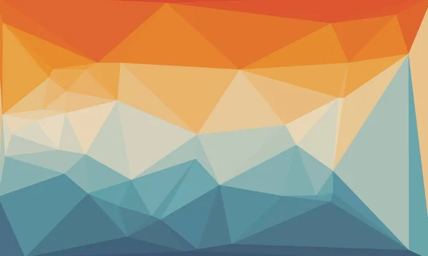 Minimal polygonaler Hintergrund in blauen, roten und orangen Farben — Stockfoto