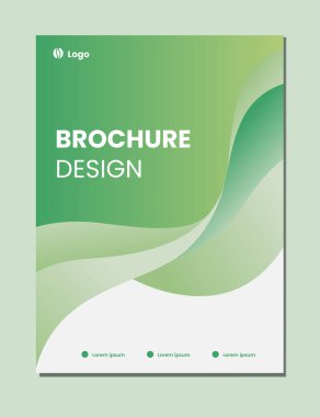 yeşil arkaplan broşür şür tasarımı