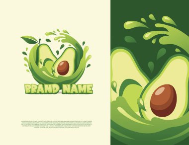 avokado suyu logosu tasarımı çizimi