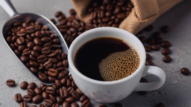 Kahve ve kahve çekirdeklerinin arkaplan resmi