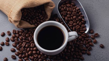 Kahve ve kahve çekirdeklerinin arkaplan resmi