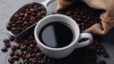 Kahve ve kahve çekirdeklerinin arkaplan resmi