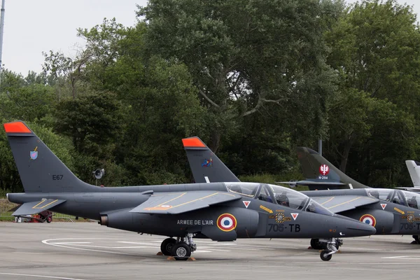 Parking camouflage war plane — Stock Photo, Image