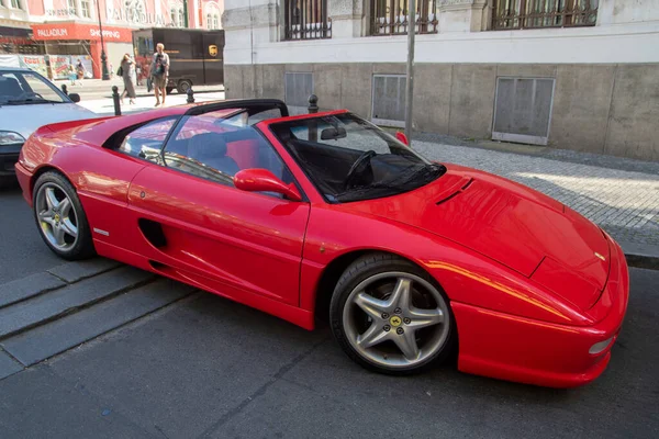 Praag Tsjechie July 2020 Red Parked Ferrari F355 Gts Convertible — Stock Photo, Image